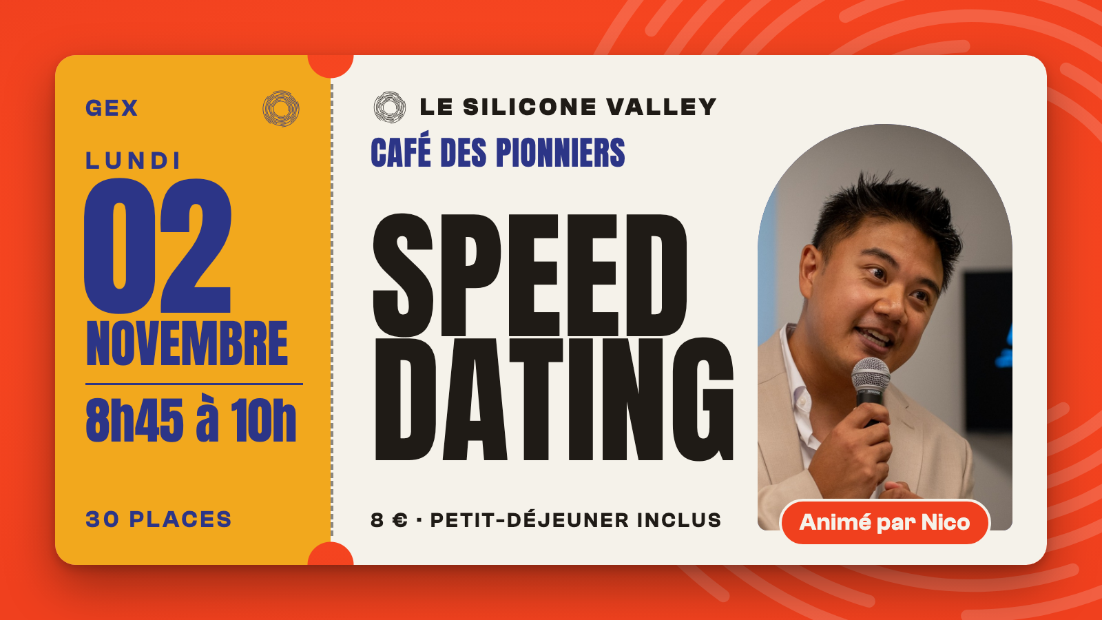 Café des Pionniers, lundi 2 novembre 2026 : Speed Dating