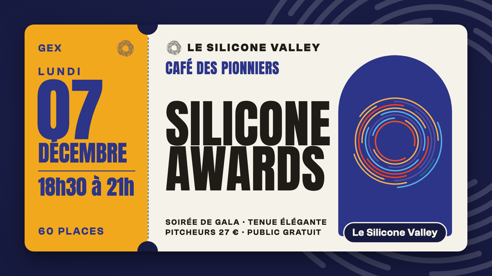 Café des Pionniers, lundi 7 décembre 2026 : Silicone Awards