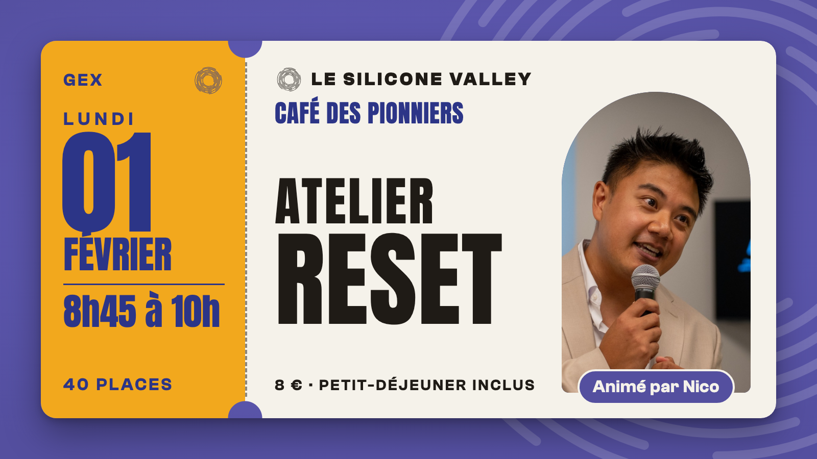 Café des Pionniers, lundi 1er février 2027 : Atelier Reset