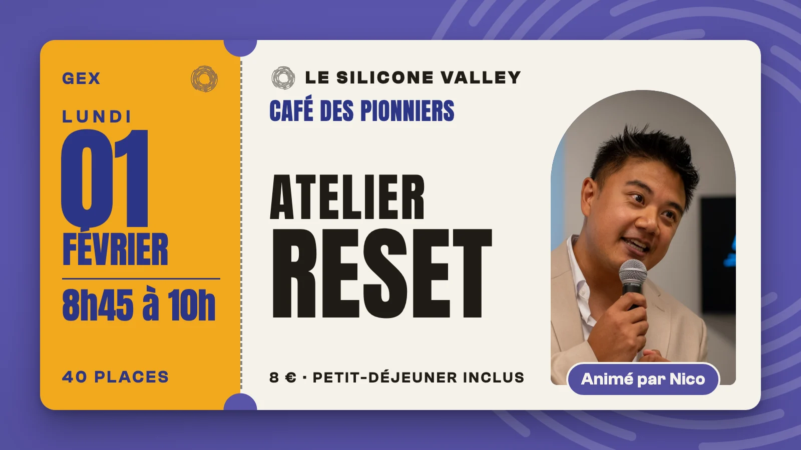 Lundi 1er février : Café des Pionniers - Atelier Reset